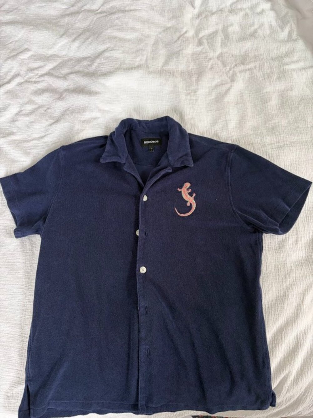Bonobos Jersey Riviera Shirt with Embroidered lizard